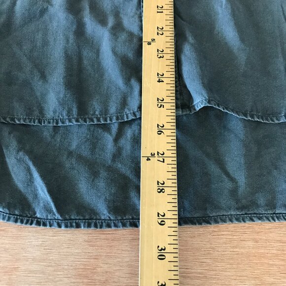 Rag & Bone Top Women S Blue Button Up Pocket Long Sleeve Hi Lo Hem Collared - Picture 6 of 13